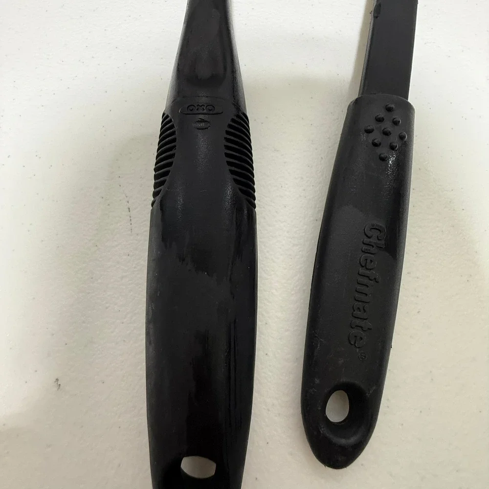 OXO Good Grips & Chefmate Black Nylon Slotted Perforated Spatula Turner Set 2pc‎